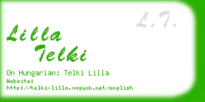 lilla telki business card